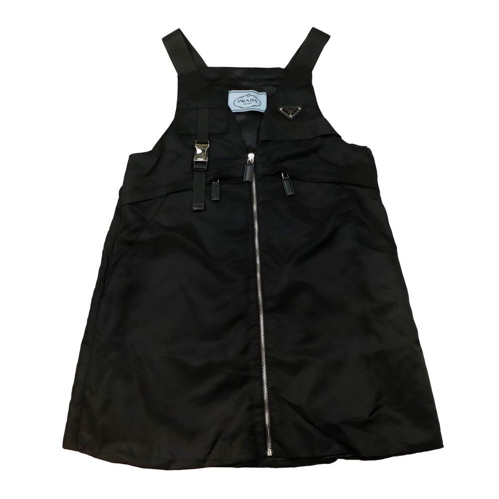 Vintage Prada Quilted Zip Front Bib Overalls Size S